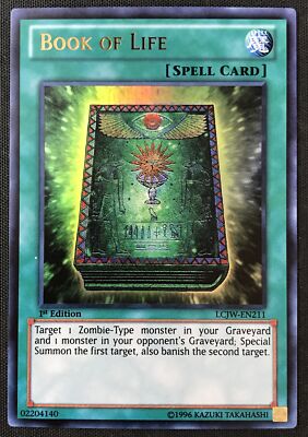 Yu-Gi-Oh TCG #LCJW-EN211 Book of Life 1st Edition Ultra Rare NM-image
