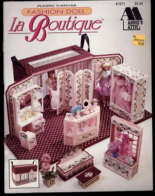 FASHION DOLL (Barbie) LA BOUTIQUE  by Annie's Attic 1993* PLASTIC CANVAS-image
