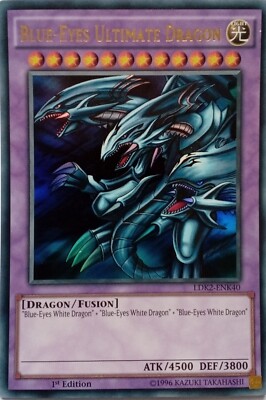 LDK2-ENK40 BLUE-EYES ULTIMATE DRAGON ULTRA RARE 1ST EDITION YuGiOh CARD-image