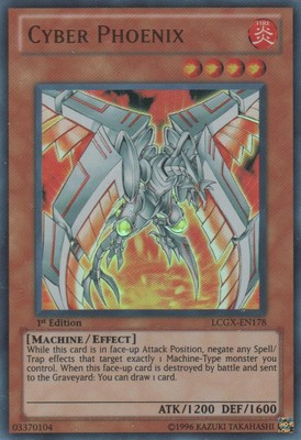 Yugioh! LP Cyber Phoenix - LCGX-EN178 - Ultra Rare - 1st Edition Lightly Played,-image