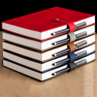 Thick PU Leather Office Journal A5/B5 Notebook Lined Paper Writing Diary Planner-image