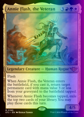 MTG Annie Flash, the Veteran (190/441) Outlaws of Thunder Junction LP FOIL-image