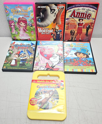 Lot Of 7 Misc. Kids/Family DVD : Curious George, Dr. Seuss, Annie, Etc...-image