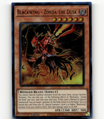 Yugioh Blackwing - Zonda the Dusk 25th Anniv. Tin: Dueling Heroes Mega Pack-image