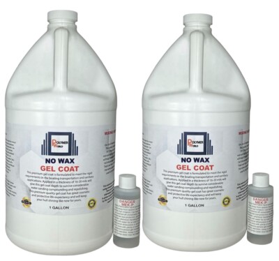 White Gelcoat NO WAX  2 Gallon, Boats, Cars, RV, Fiberglass ,Tubs Pools Repair-image