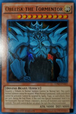 Yugioh 2024 Obelisk The Tormentor Limited Ed. LDK2-ENS02 Near Mint-image