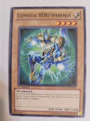 YUGIOH - Elemental HERO Sparkman - LCGX-EN006 - Common - 1st Edition - NM/LP-image