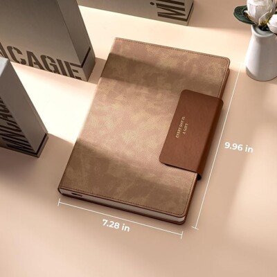 Brown Lined 320 page Leather Diary Planner Organizer Journal Notebook w/ Buckle-image
