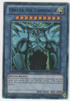 Yugioh! LP Obelisk the Tormentor - LC01-EN001 - Ultra Rare - Limited Edition Lig-image