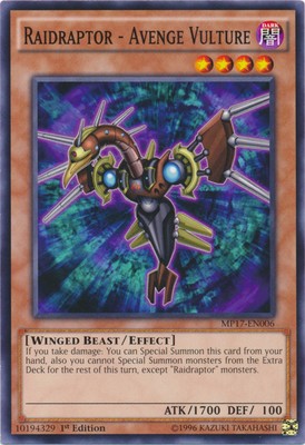 Raidraptor - Avenge Vulture - MP17-EN006 - Common - 1st Edition - Near Mint-image