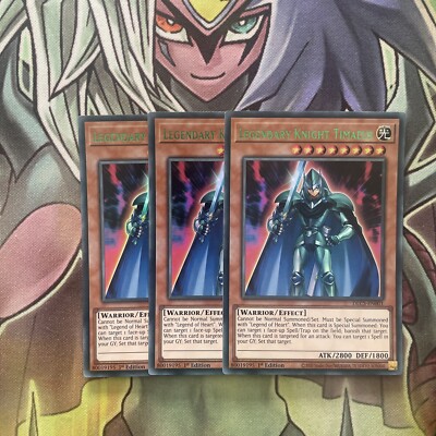 DLCS-EN001 x3 Legendary Knight Timaeus Mixed Colour Excellent Condition Yugioh-image