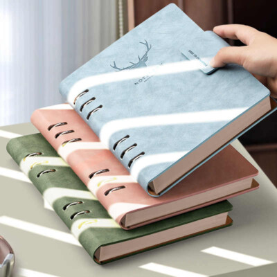 Thick 360 Pages PU Leather Refillable Journal A5 Notebook Lined Paper Diary-image