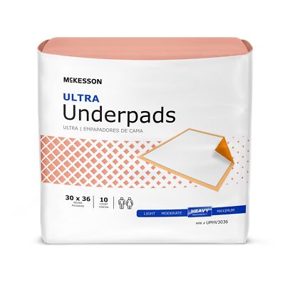 100 McKesson Ultra Heavy Absorbency Adult Bed Pad Disposable Underpads 30x36