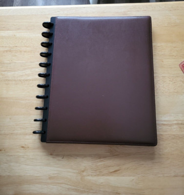Staples ARC Customizable Discbound Notebook (8.5 x 11.5) Brown with Paper-image