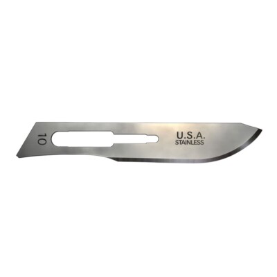 AccuThrive #10 Custom Polymer Coated Sterile Surgical Blades, 100/BX, #3 Handle-image
