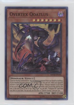 2018 Yu-Gi-Oh! Mega-Tins Mega Pack 1st Edition Overtex Qoatlus #MP18-EN194 0d08-image