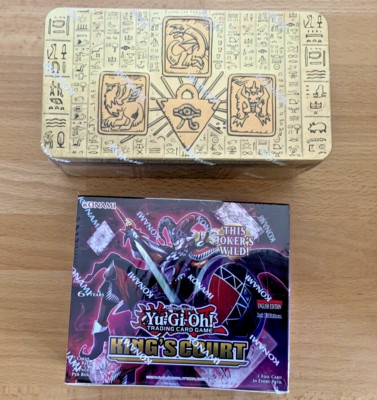 Yu-Gi-Oh! Tin of Pharaoh Gods - Kings Court Booster Box - 1st Edition Sealed-image