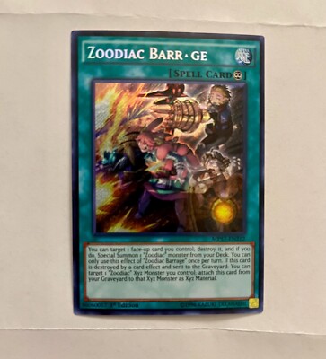 Zoodiac Barrage MP17-EN212 1st Edition MISPRINT - Secret Rare-image
