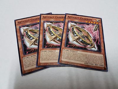 3x Yu-Gi-Oh 2015 Mega-Tin Mega Pack  #MP15-EN088 Artifact Chakram-image