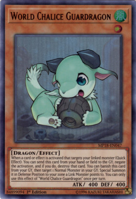World Chalice Guardragon - MP18-EN047 - Ultra Rare - 1st Edition x1 - Lightly Pl-image