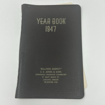 1947 Yearbook Billings Agency S.C. Jones & Sons Ashland Oregon Planner Notebook-image