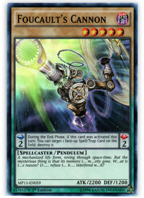 Yugioh! LP Foucault's Cannon - MP15-EN059 - Super Rare - 1st Edition Lightly Pla-image