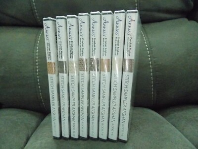 Annie's Stitch Sampler Crochet Afghan 8 DVD Set Blocks 1-18 & 22-27 NEW SEALED-image