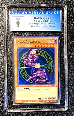 CGC 9 2016 DARK MAGICIAN ULTRA RARE LIMITED EDITION CT13-EN003 see below for #-image