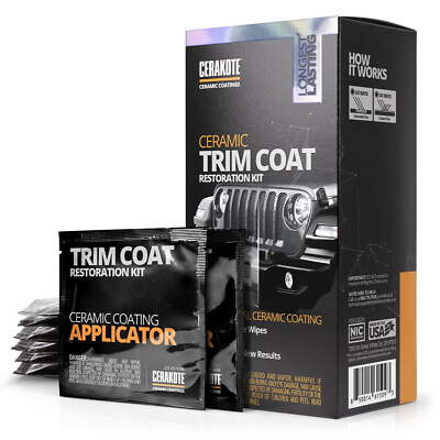 Ceramic Trim Coat, Plastic Trim Restorer for Cars - Maximum Strength - 8 Pack-image