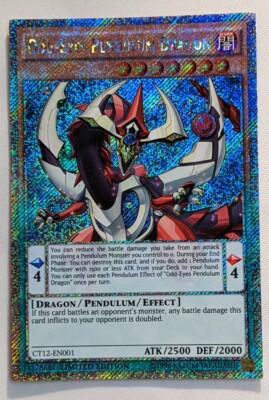 Yu-Gi-Oh! TCG Odd-Eyes Pendulum Dragon 2015 Mega-Tin CT12-EN001 Limited Platinum-image