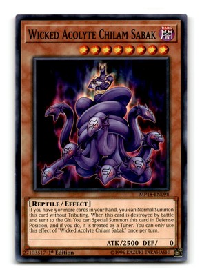 Wicked Acolyte Chilam Sabak - MP18-EN098 1st Edition - YuGiOh-LP-image