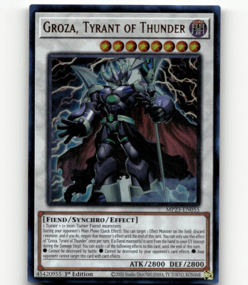 Yugioh Groza, Tyrant of Thunder 25th Anniv. Tin: Dueling Heroes Mega Pack-image