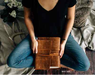 Leather journal Writing journal with leather tie closure leather dairy gifts.-image