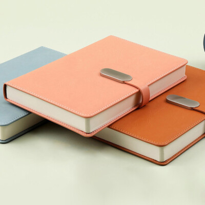 Thick PU Leather Office Journal A5 Notebook Lined Paper Writing Diary 400 Pages-image