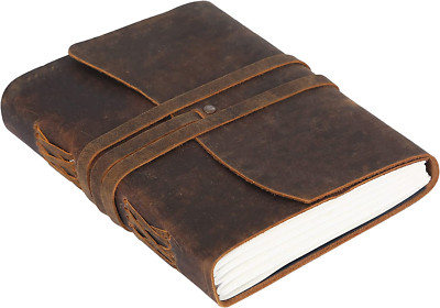 Handmade Leather Journal/Writing Diary/Bound Daily Notepad for Men & Women Unlin-image