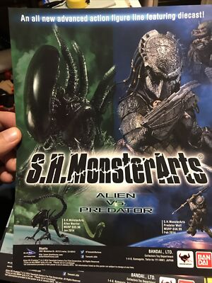 S.H. Monster Arts Alien vs Predator Bandai Figure 9x11 Promo Photo Card-image