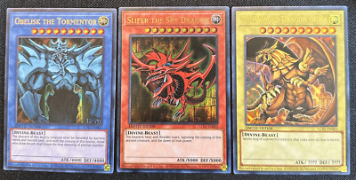 YUGIOH 25TH ANIV. GOD CARD SET LC01 LIMITED EDITION ULTRA RARE NM-image