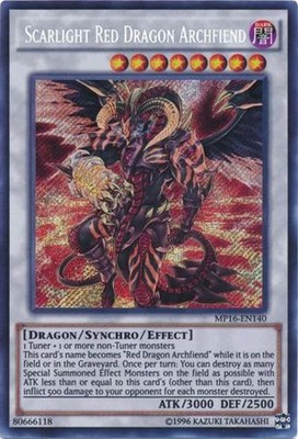 Yugioh! LP Scarlight Red Dragon Archfiend - MP16-EN140 - Secret Rare - Unlimited-image