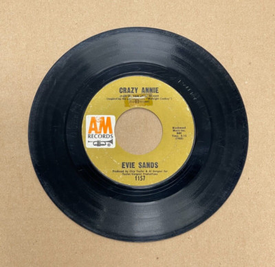 EVIE SANDS A&M RECORDS 45 CRAZY ANNIE/MAYBE TOMORROW 1157-image