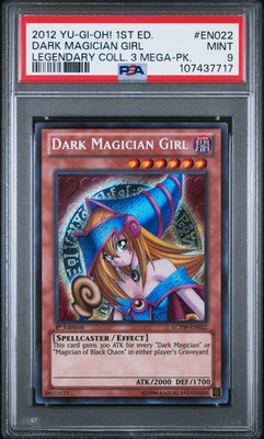 2012 Yugioh! Dark Magician Girl LCYW-EN022 1st Edition Secret Rare PSA 9-image