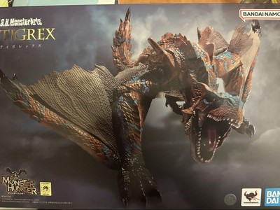 S.H.MonsterArts Monster Hunter Rise Tigrex Figure BANDAI from japan USED-image