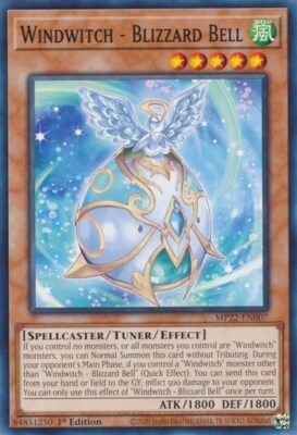 1x Windwitch - Blizzard Bell - 1s NM Eng YuGiOh - 2022 Mega Tin - Pharoah's Gods-image