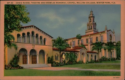 Postcard: WP-30 ANNIE RUSSEL THEATRE AND KNOWLES MEMORIAL CHAPEL-image
