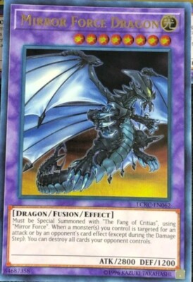 Yugioh Mirror Force Dragon LCKC Ultra Rare Unlimited Edition LP-image