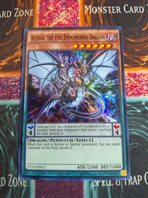 Yu-Gi-Oh! Aether, the Evil Empowering Dragon CT13-EN011 Super Rare Limited NM a1-image