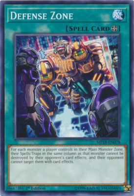YGO-4x-Near Mint-Defense Zone - MP18-EN078 - Common - 1st Edition-2018 Mega-Tins-image