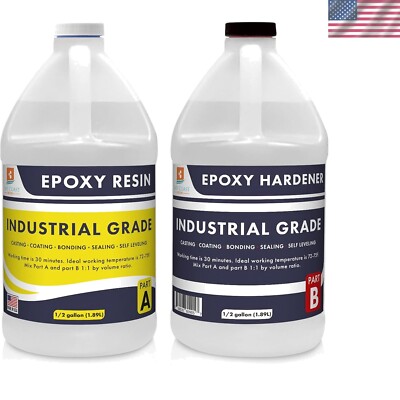Industrial Grade 1:1 Epoxy Resin 1 Gallon Kit | Easy to Use, Super Strong, Gl...-image