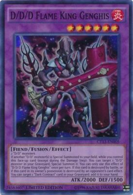 Yugioh! LP D/D/D Flame King Genghis - CT13-EN005 - Super Rare - Limited Edition -image