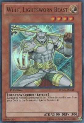 Yugioh! LP Wulf, Lightsworn Beast - LCGX-EN248 - Ultra Rare - Unlimited Edition -image