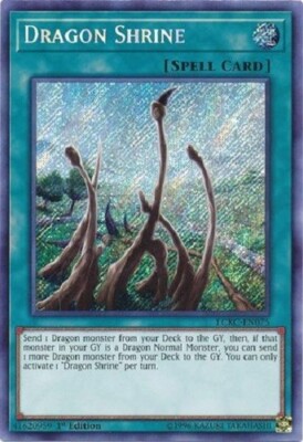 *** DRAGON SHRINE *** 1ST EDITION SECRET RARE LCKC-EN075 MINT/NM YUGIOH!-image